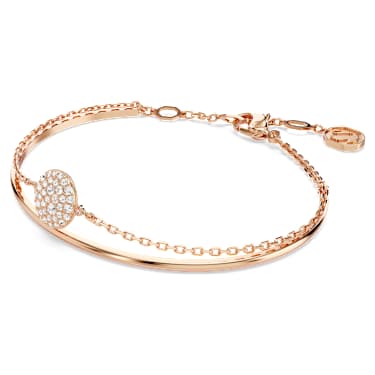 Sublima Armreif, Weiß, Roségold-Legierungsschicht - Swarovski, 5683452