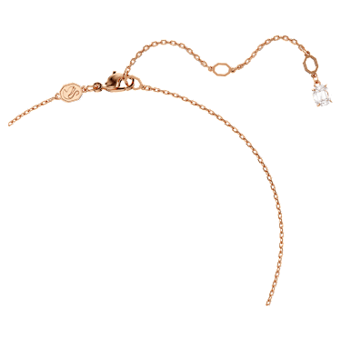 Idyllia set, Heart, Pink, 18K rose gold finish - Swarovski, 5683574