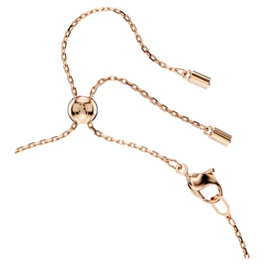 Hyperbola Y 型链坠, 心形, 粉红色, 镀玫瑰金色调 - Swarovski, 5683575