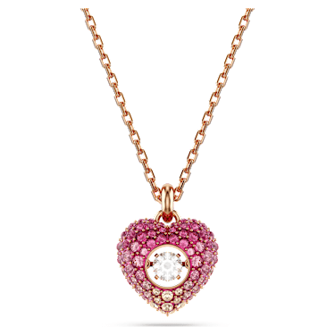Idyllia 链坠, 心形, 粉红色, 镀玫瑰金色调 - Swarovski, 5683580