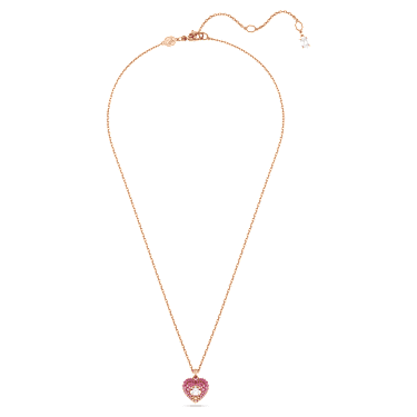 Idyllia 链坠, 心形, 粉红色, 镀玫瑰金色调 - Swarovski, 5683580