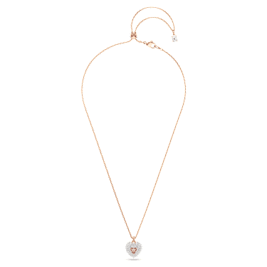 Hyperbola 鏈墜, 水晶珍珠, 心形, 粉紅色, 鍍玫瑰金色調 - Swarovski, 5683936