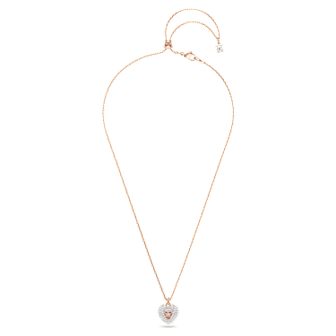 Idyllia 链坠, 仿水晶珍珠, 心形, 粉红色, 镀玫瑰金色调 - Swarovski, 5683936