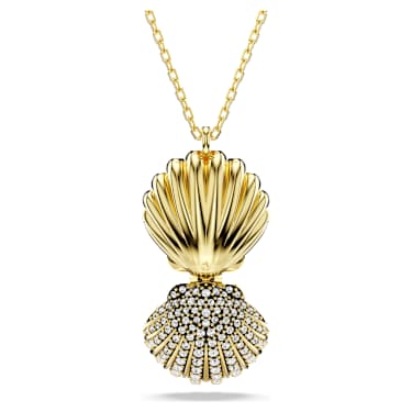 Idyllia 펜던트, 크리스털 펄, 조개, 화이트, 18K 골드 피니시 - Swarovski, 5683966