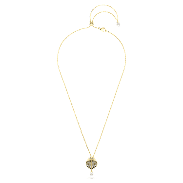Idyllia Y 펜던트, 크리스털 펄, 조개, 화이트, 골드 톤 플래팅 - Swarovski, 5683968
