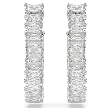 Hyperbola Kreolen, Unendlichkeit, Weiß, Rhodiniert - Swarovski, 5684047