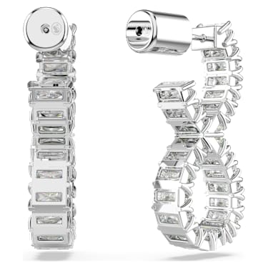 Hyperbola Kreolen, Unendlichkeit, Weiß, Rhodiniert - Swarovski, 5684047