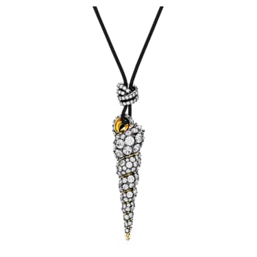 Colgante Idyllia, Talla redonda, Concha de mar, Blanco, Combinación de acabados metálicos - Swarovski, 5684083