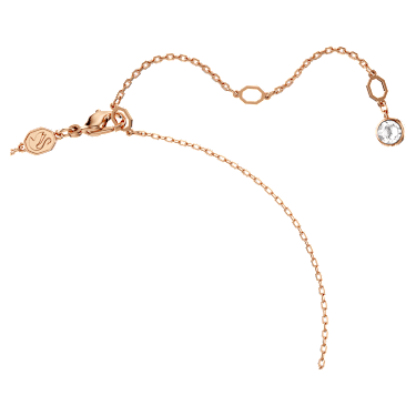 Hyperbola Kolye, Pavé, Infinity, Beyaz, 18k pembe altın rengi yüzey - Swarovski, 5684084
