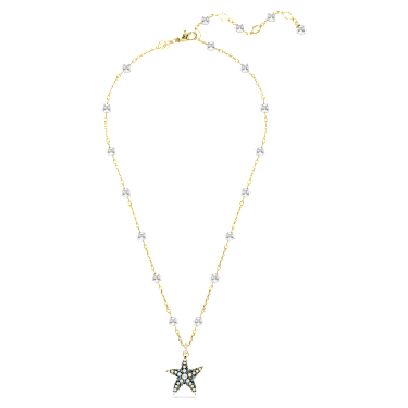 Wisiorek Idyllia, Kryształowe perły, Rozgwiazda, Różnokolorowy, Wykończenie z 18-karatowego złota - Swarovski, 5684116
