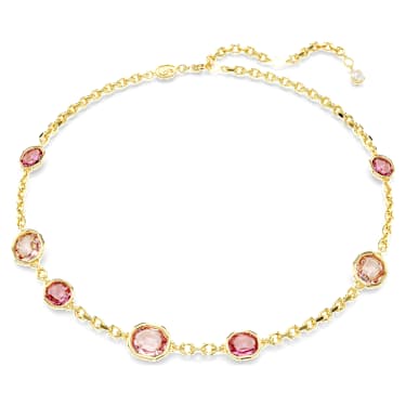Imber Halskette, Oktagon-Schliff, Rosa, Goldlegierungsschicht - Swarovski, 5684239
