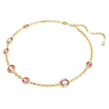 Imber Halskette, Oktagon-Schliff, Rosa, Goldlegierungsschicht - Swarovski, 5684239