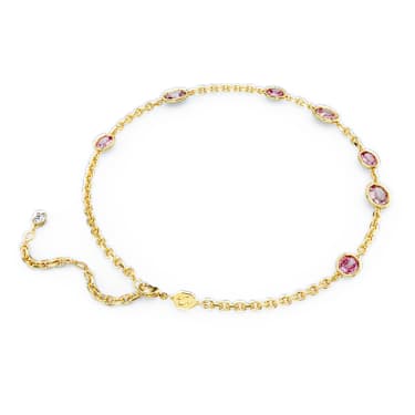 Imber Halskette, Oktagon-Schliff, Rosa, Goldlegierungsschicht - Swarovski, 5684239