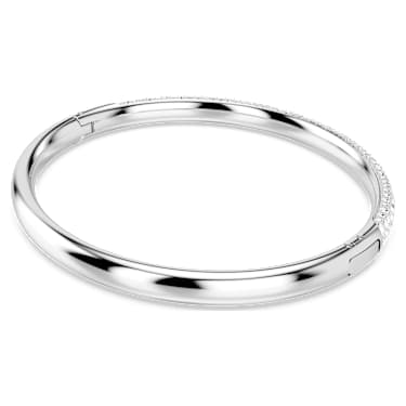 Sublima 뱅글, 스노우 파베, 화이트, 로듐 플래팅 - Swarovski, 5684241