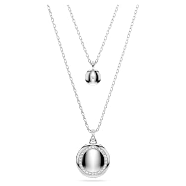 Pendentif multiple Sublima, Blanc, Métal rhodié - Swarovski, 5684244