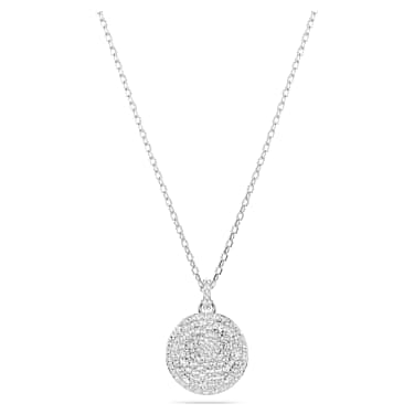 Colgante en capas Sublima, Blanco, Baño de rodio - Swarovski, 5684244