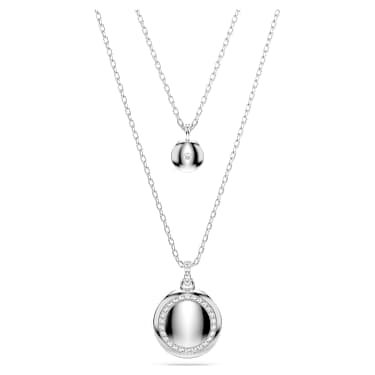 Sublima ペンダント, ホワイト, ロジウム・プレーティング | Swarovski