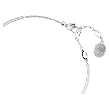 Idyllia 뱅글, 하트, 화이트, 로듐 플래팅 - Swarovski, 5684385