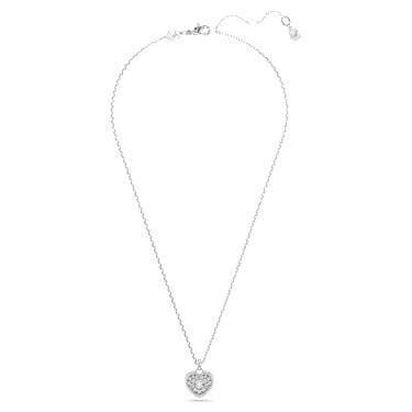 Idyllia Anhänger, Herz, Weiß, Rhodiniert - Swarovski, 5684386