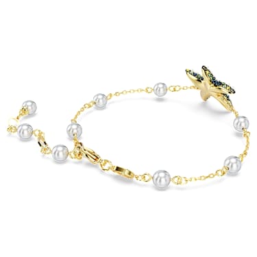 Bransoletka Idyllia, Kryształowe perły, Rozgwiazda, Różnokolorowa, Wykończenie z 18-karatowego złota - Swarovski, 5684398