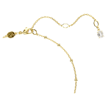Collier en Y Imber, Taille ronde, Blanc, Placage de ton or - Swarovski, 5684510