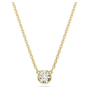 Invisible Necklace Gold Plated and Swarovski® Solitaire Length of