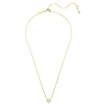 Imber pendant, Round cut, White, 18K gold finish - Swarovski, 5684511