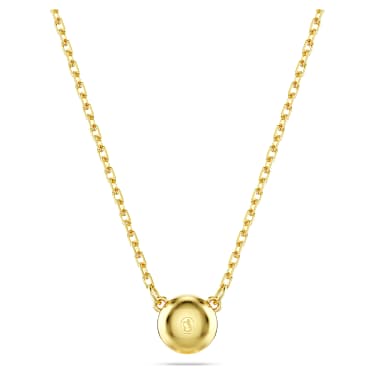 Imber pendant, Round cut, White, 18K gold finish - Swarovski, 5684511