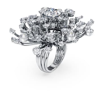 Galaxy ring, Lab-grown diamonds 9.5 ct tw, Mixed shapes, 18K white gold - Swarovski, 5684703