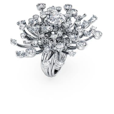 Galaxy ring, Lab-grown diamonds 9.5 ct tw, Mixed shapes, 18K white gold - Swarovski, 5684703