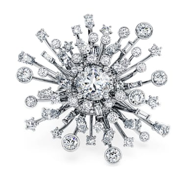 Prstan Galaxy, Laboratorijsko gojeni diamanti 9,5 ct tw, Mešane oblike, 18-karatno belo zlato - Swarovski, 5684707