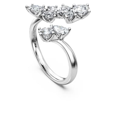 Pierścionek z oprawą typu bypass Galaxy, Diamenty laboratoryjne 1,25 karata, Kształty różnorodne, 14K białe złoto - Swarovski, 5684712