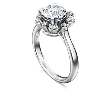 Galaxy ring, Lab-grown diamonds 2 ct tw, Round cut, 14K white gold - Swarovski, 5684739