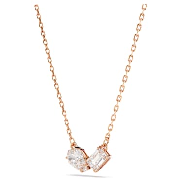 Set Mesmera, Tăieturi mixte, Alb, Finisaj din aur roz de 18k - Swarovski, 5684779