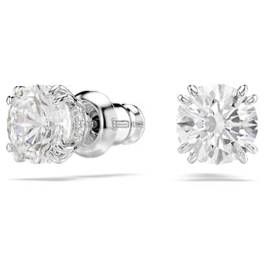 Conjunto Idyllia, Combinação de lapidações, Flor, Azul, Lacado a ródio - Swarovski, 5685437