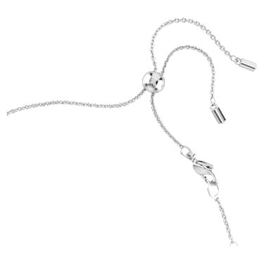 Gargantilla Tennis Matrix, Talla redonda, Blanca, Baño de rodio - Swarovski, 5685755
