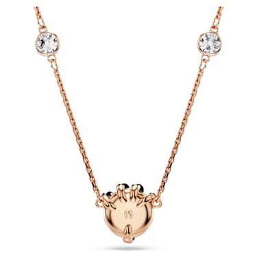 Dragon & Phoenix 펜던트, 크리스털 펄, 드래곤 발톱, 화이트, 로즈골드 톤 플래팅 - Swarovski, 5685774