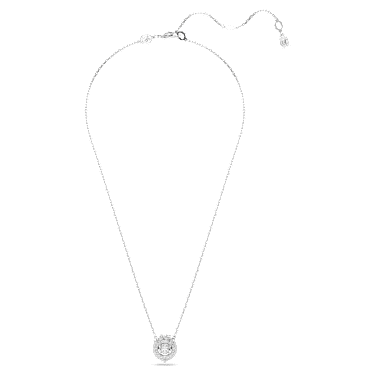 Dragon & Phoenix pendant, Dragon’s claw, White, Rhodium plated - Swarovski, 5686320