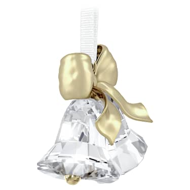 新品スワロフスキーSWAROVSKI18Kゴールドベルガラスリボン飾りオブジェ Holiday Magic 벨 오너먼트 | Swarovski