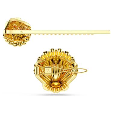 Idyllia hair pin, Set (2), Shell, White, Mixed metal finish - Swarovski, 5686437