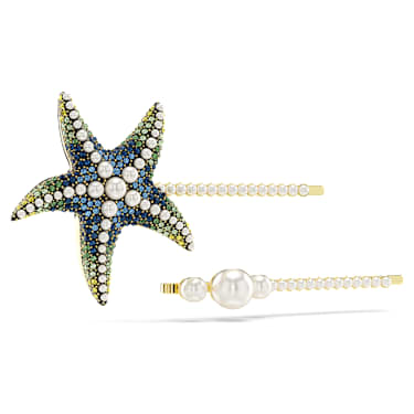 Forcina Idyllia, Set (2), Crystal Pearl, Stella marina, Multicolore, Placcato color oro - Swarovski, 5686438