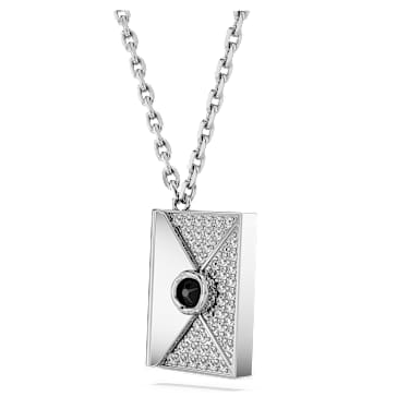 Letra 項鏈, 銘刻雋永情書, 白色, 鍍白金色 - Swarovski, 5687020