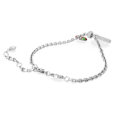Pulsera I LOVE NY, Roja, Baño de rodio - Swarovski, 5687030