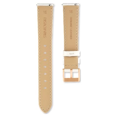 Correa de reloj, 16 mm (0,63") de ancho, Correa de piel, Blanca - Swarovski, 5687031