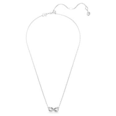 Hyperbola pendant, Pavé, Infinity, White, Rhodium plated - Swarovski, 5687265