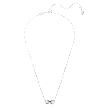 Pingente Hyperbola, Pavé, Infinity, Branco, Lacado a ródio - Swarovski, 5687265
