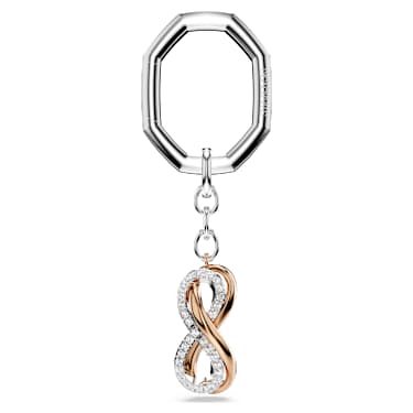 พวงกุญแจ, อินฟินิตี้, ขาว, เคลือบโลหะหลากชนิด - Swarovski, 5687996