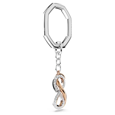 Llavero Hperbola, Símbolo del infinito, Blanco, Combinación de acabados metálicos - Swarovski, 5687996