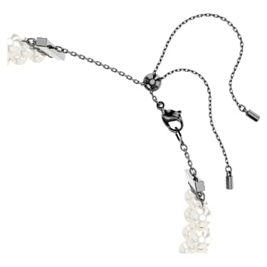 Girocollo Idyllia, Crystal Pearl, Conchiglia, Blu, Placcato rutenio - Swarovski, 5688233