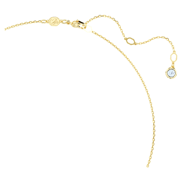Collar Imber, Talla redonda, Azul claro, Baño tono oro - Swarovski, 5688246
